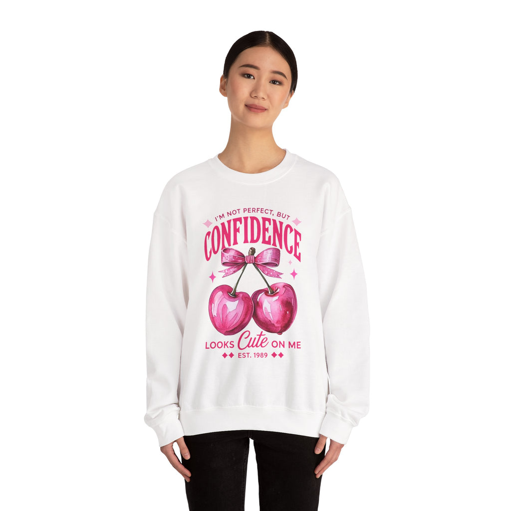 Confidence Looks Cute Crewneck Sweatshirt