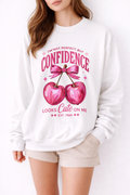 Confidence Looks Cute Crewneck Sweatshirt