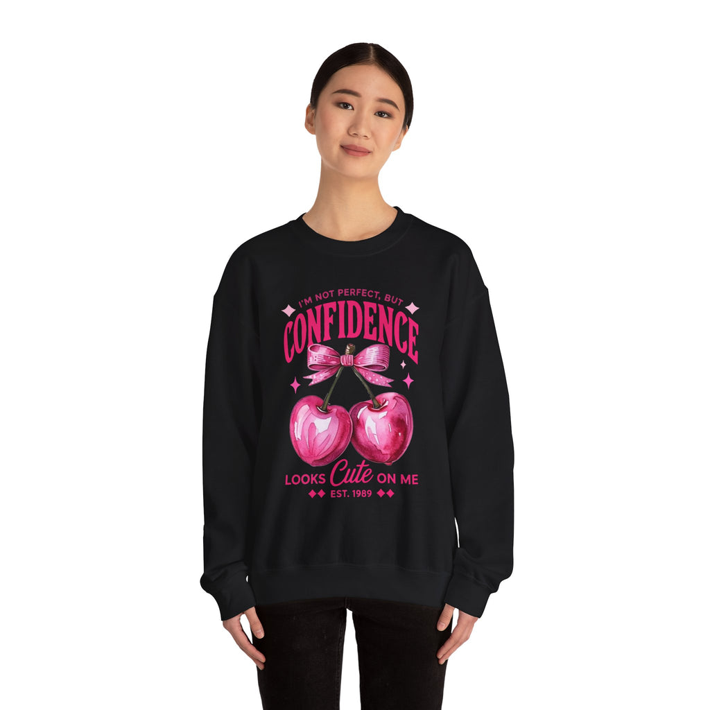Confidence Looks Cute Crewneck Sweatshirt