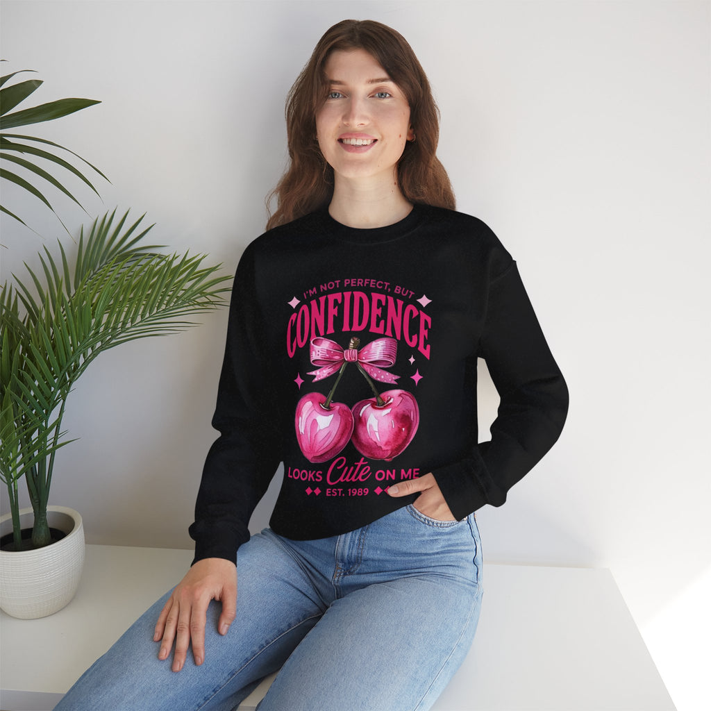 Confidence Looks Cute Crewneck Sweatshirt