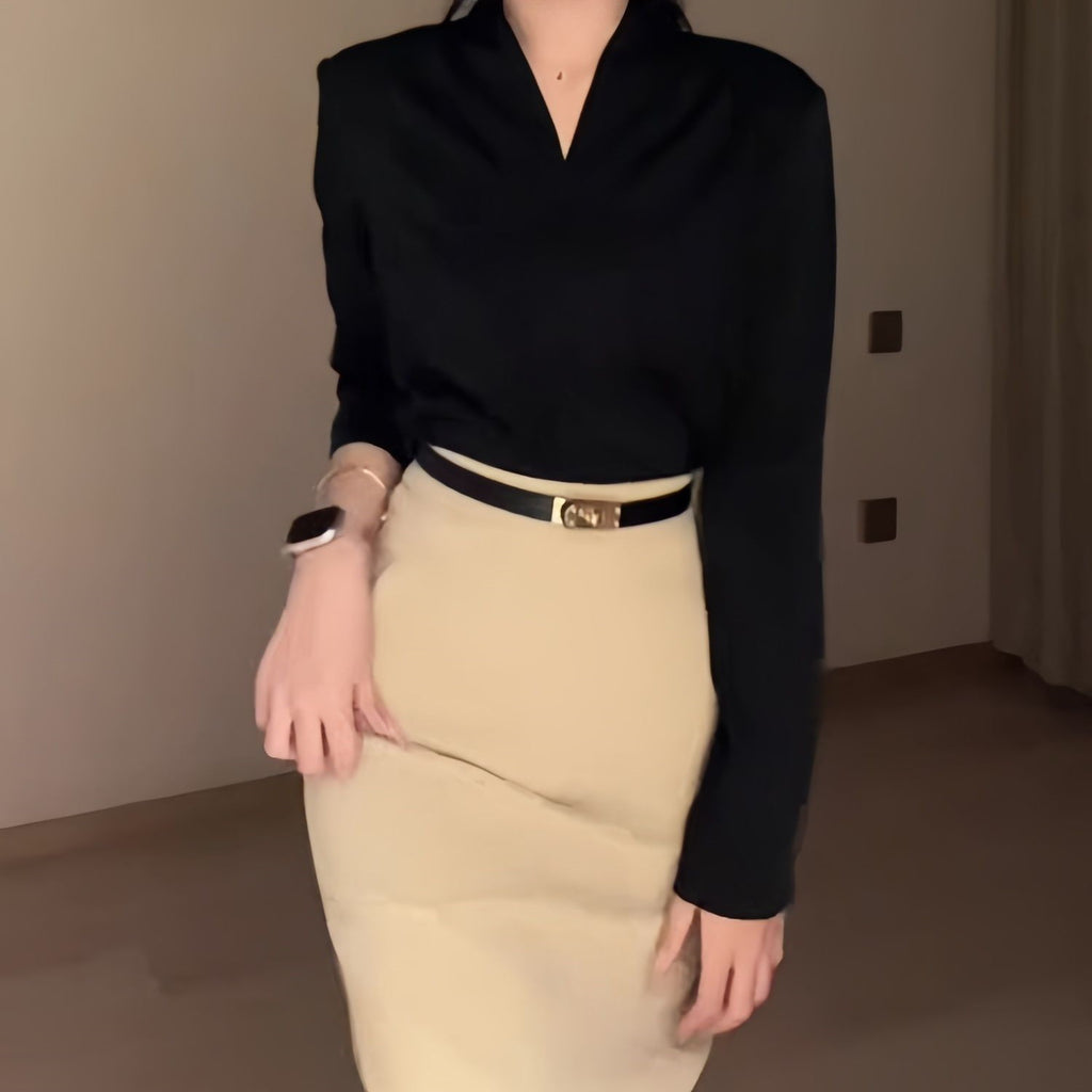 Women’s Retro Fit-and-Flare Skirt Suit | Elegant Two-Piece Office & Casual Set