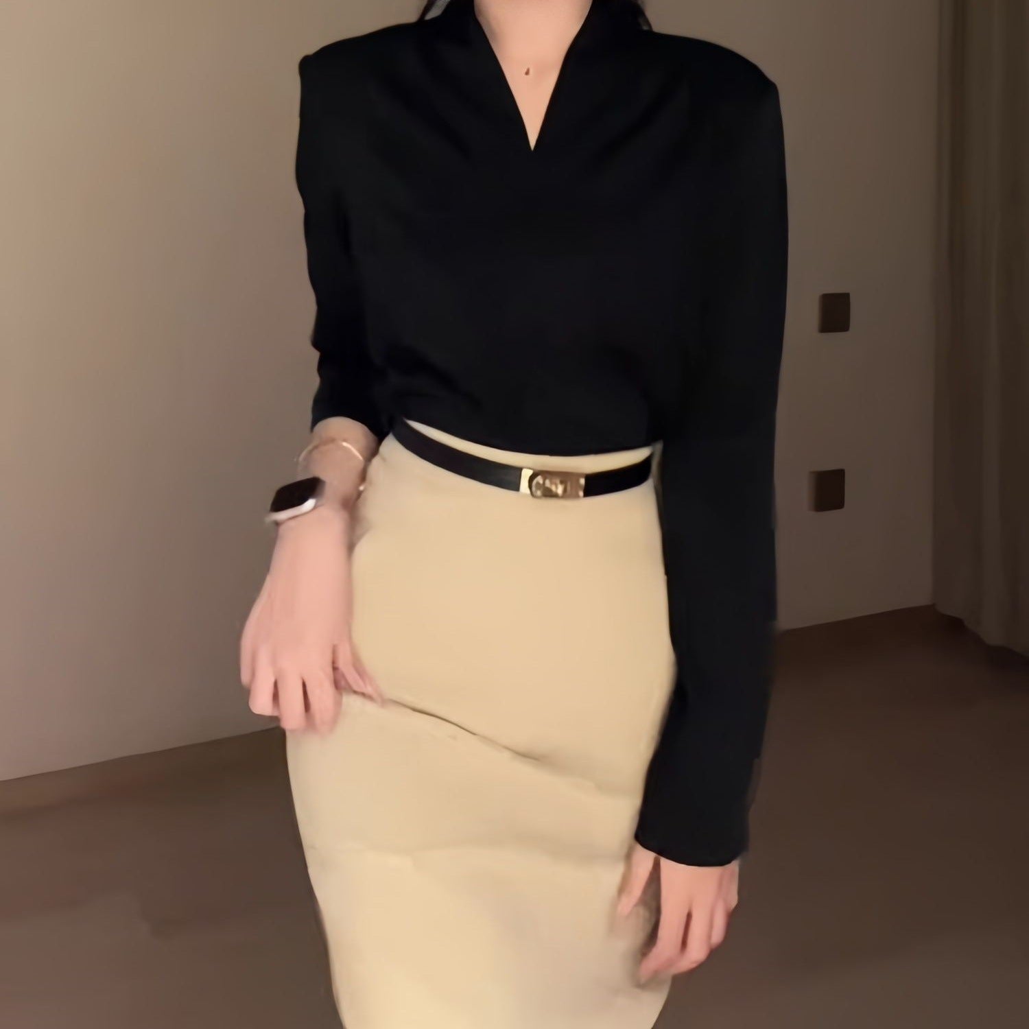 Women’s Retro Fit-and-Flare Skirt Suit | Elegant Two-Piece Office & Casual Set