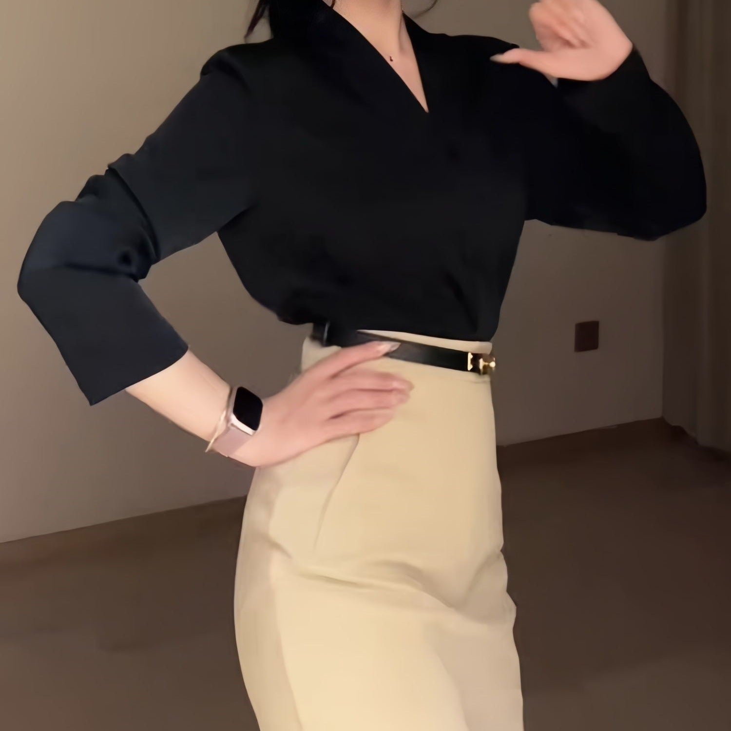 Women’s Retro Fit-and-Flare Skirt Suit | Elegant Two-Piece Office & Casual Set