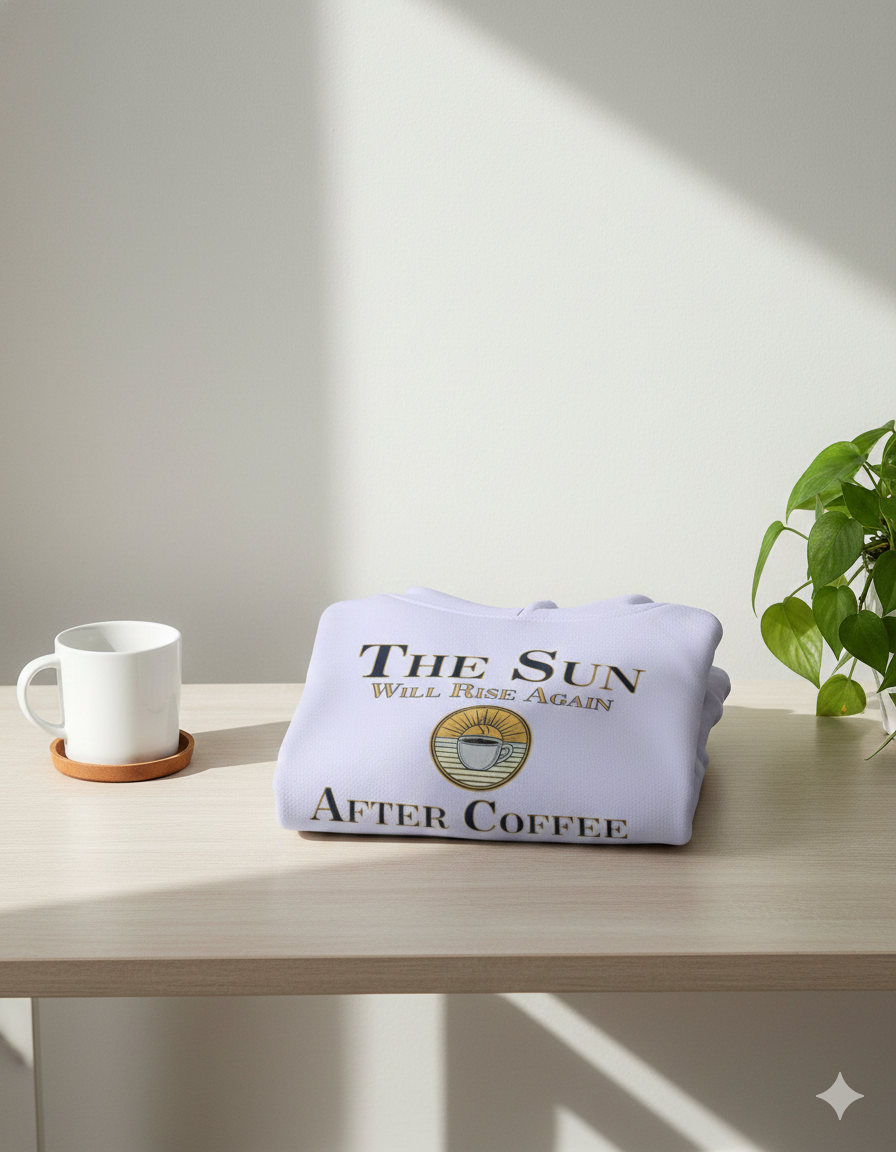 The Sun Will Rise Again — After Coffee | Unisex Oversized Hoodie
